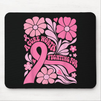 Floral Boho Breast Cancer Survivor A Cure Worth Mouse Pad