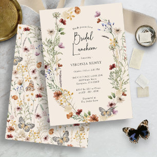 Floral Boho Bridal Luncheon Invitation