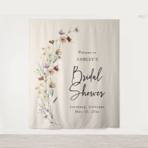 Floral Boho Bridal Shower Tapestry