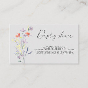 Floral Boho Display shower Enclosure Card