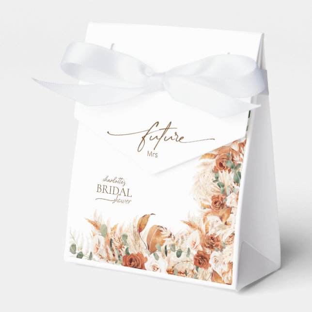 Floral Boho Future Mrs. Bridal Shower Favour Box (Front Side)