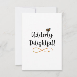 Floral Boho Highland Cow Butterfly Whimsical Thank You Card