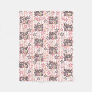 Floral Boho Mama Fleece Blanket