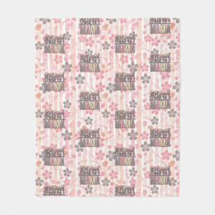 Floral Boho Mama Fleece Blanket