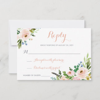 Floral Boho Modern Respond Card RSVP
