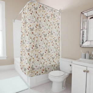 Floral Boho Shower Curtain