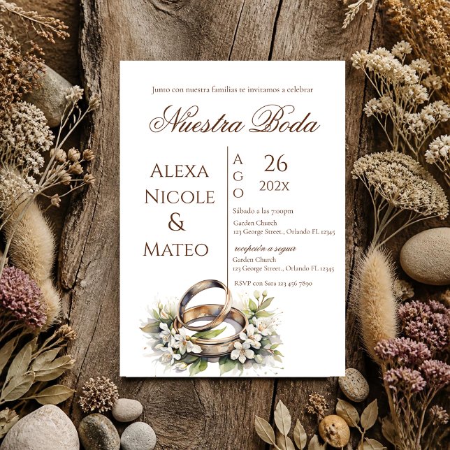 Floral Boho Wedding invitation Invitación (Creator Uploaded)