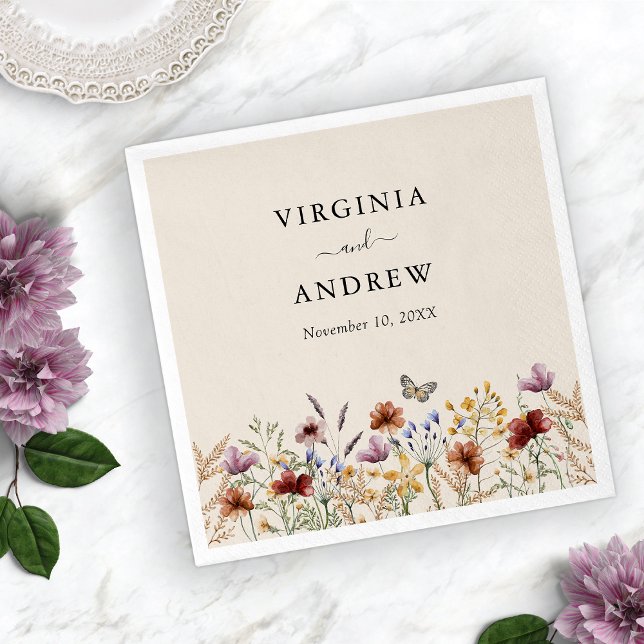 Floral Boho Wedding Napkin (Floral Boho Wedding Napkins
)