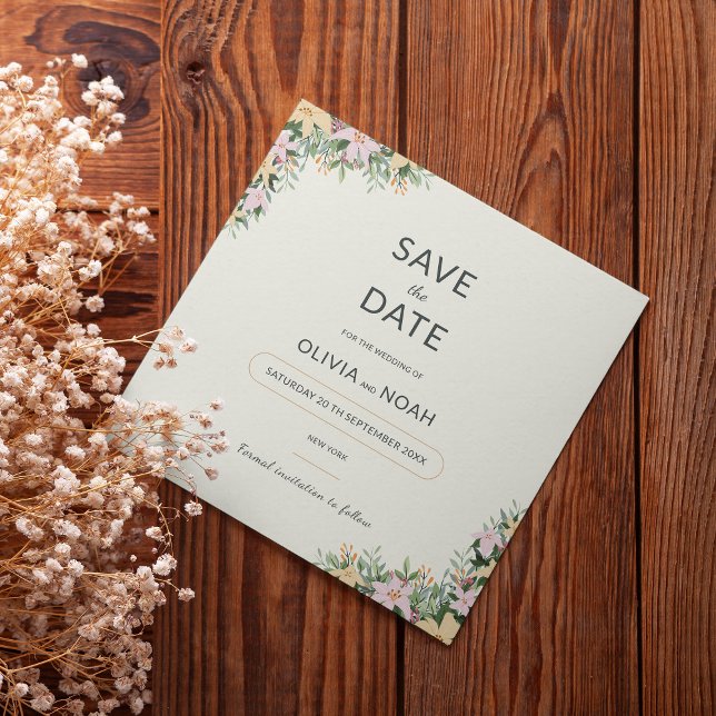Floral boho wedding save the date (Creator Uploaded)