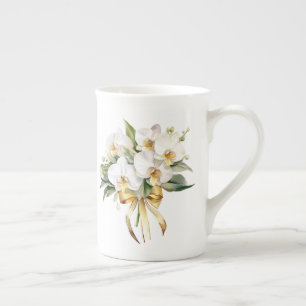 Floral  bone china mug