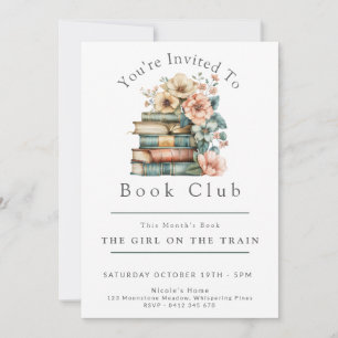 Floral Book Club Invitation