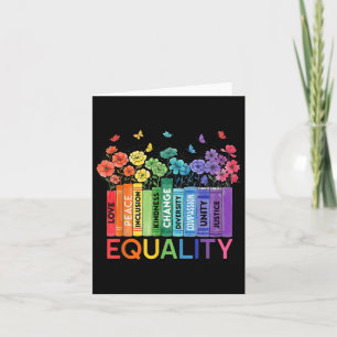 Floral Book Equality Human Rights, Social Justice Card