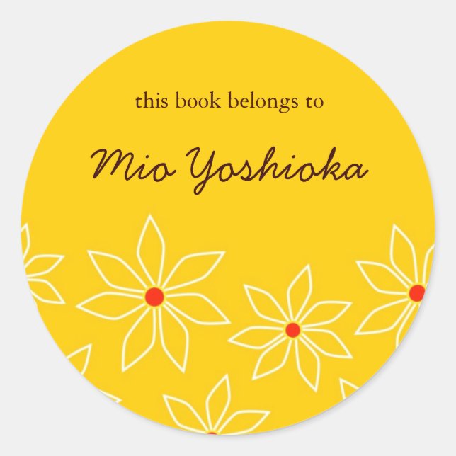 Floral Book Label (Front)