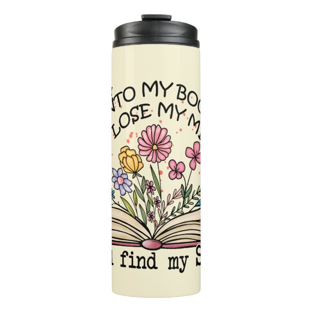 Floral Book Lover Thermal Tumbler (Front)
