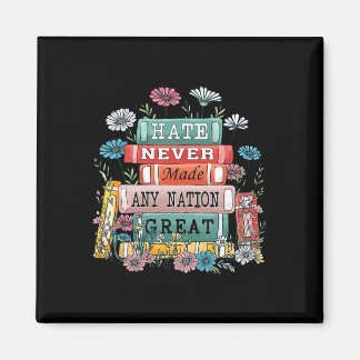 Floral Books Flower Anti Trump Democrat President Magnet