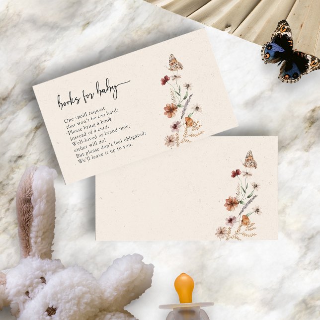 Floral Books For Baby Enclosure Card (Boho Floral Books For Baby Enclosure Card by Painted Paperie
)