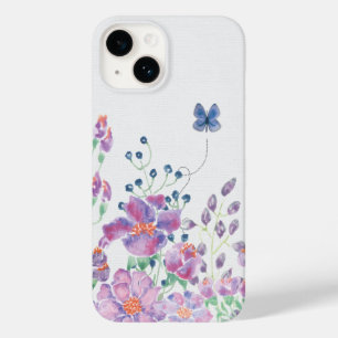 Floral Border and Butterfly Case-Mate iPhone 14 Case