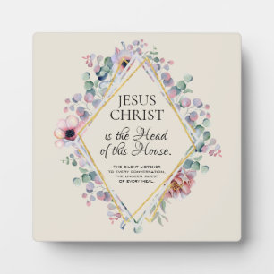 Floral Border Christian Religious Quote Plaque