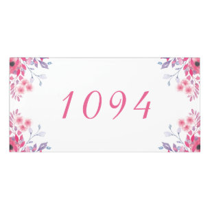 Floral Border House Number Sign