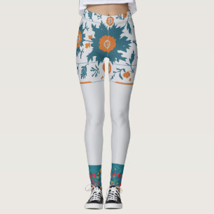 Floral Border Leggings