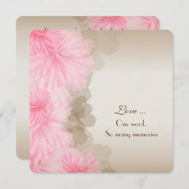 Floral Border Vow Renewal Invitation (Front/Back)