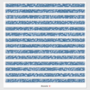 Floral Borders Boho Classic Blues