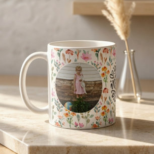 Floral Botanical 2-Photo Collage Mum & Grandma Coffee Mug