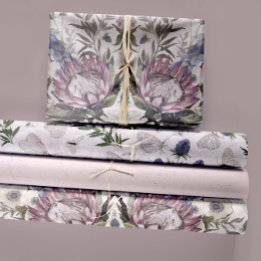 Floral Botanical And Butterfly Decoupage Wrapping Paper Sheet