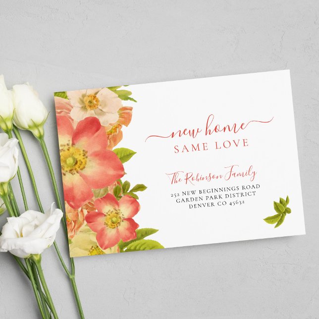 Floral botanical blooms elegant moving announcement (Creator Uploaded)