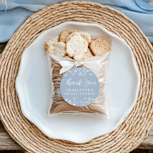 Floral Botanical Bridal Shower Classic Round Sticker