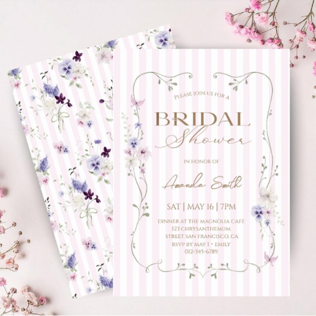 Floral botanical Bridal shower Invitation (Creator Uploaded)