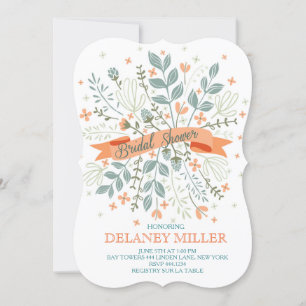 Floral Botanical Bridal Shower Invitations