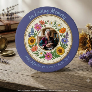 Floral Botanical Cottagecore Memorial 7.5 Cm Round Badge