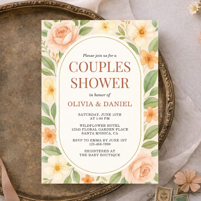 Floral Botanical Couples Shower Invitation (Creator Uploaded)