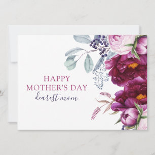 Floral Botanical Mother's Day Flat Card