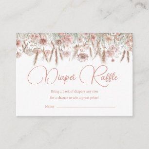 Floral Botanical Pampas Grass Game Card