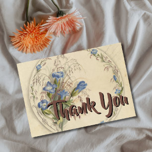 Floral Botanical Watercolor Classic Thank You Card