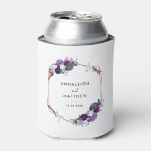 Floral Botanical Wedding Custom Can Cooler