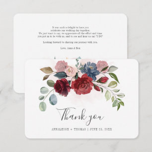 Floral Botanical Wedding Thank You Card