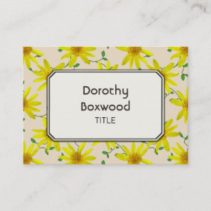 Floral Botanical Yellow Wildflowers Customisable Business Card