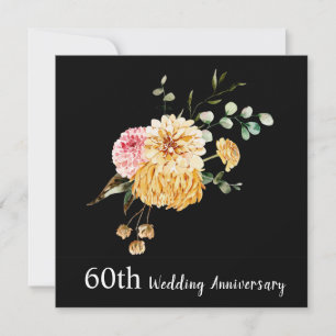 Floral Bouquet 60th Wedding Anniversary Invitation
