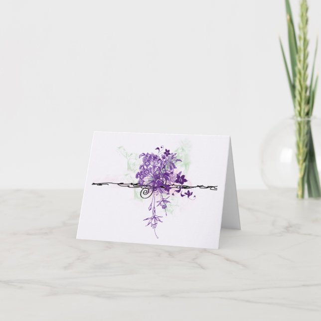 Floral Bouquet Abstract  - Note Card (Front)