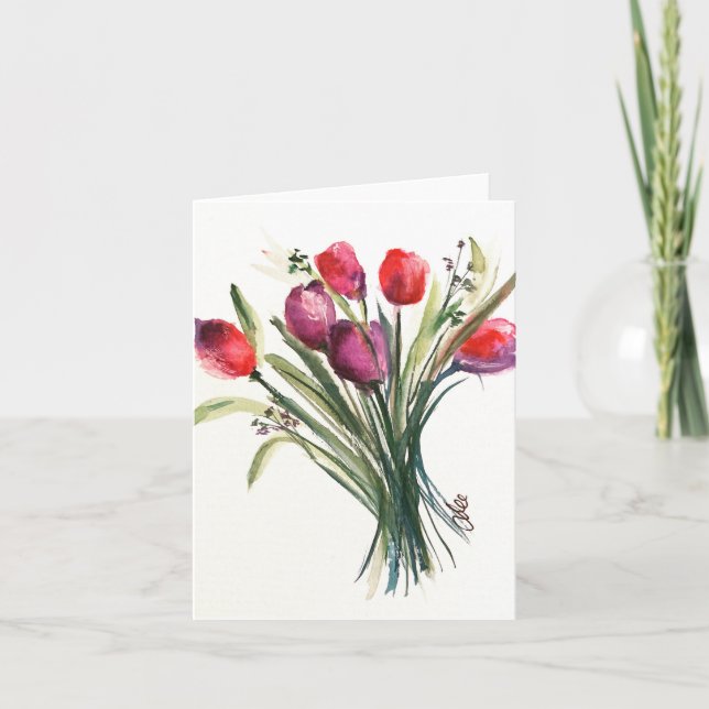Floral Bouquet Blank Card (Front)
