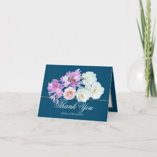 Floral Bouquet Botanical Flower Wedding Thank You 