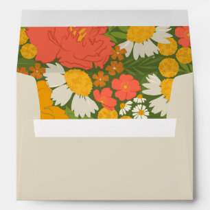 Floral Bouquet Bridal Shower Lined Envelope