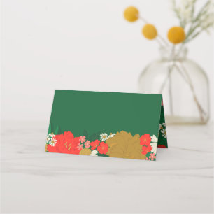 Floral Bouquet Bridal Shower Place Card