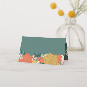 Floral Bouquet Bridal Shower Place Card