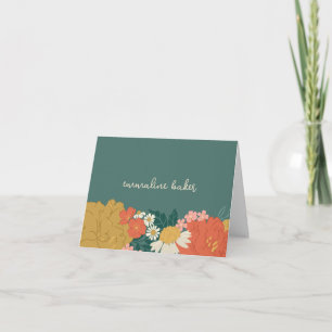 Floral Bouquet Bridal Shower Thank You Card