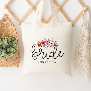 Floral Bouquet Bride Tote