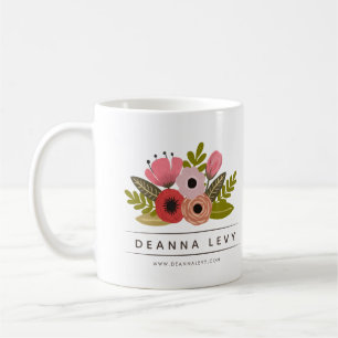 Floral Bouquet Business Promotional Gift Product Coffee Mug